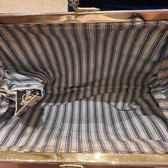 Vintage Roger Van S Pebbled Leather Frame Kisslock Clutch Bag - Picture 7 of 9